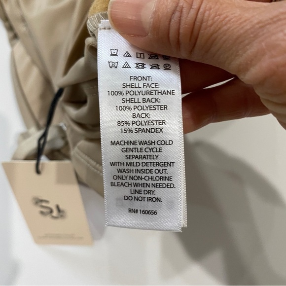 NEW Sincerely Jules cream light tan faux leather bustier - Picture 5 of 6